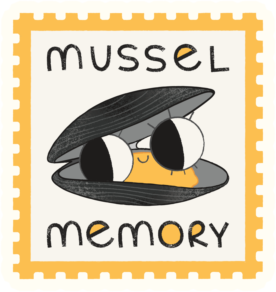 Sticker van Mussel Memory